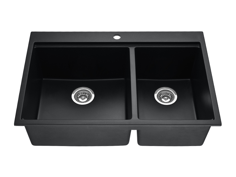 Top Mount Offset Double Bowl Kitchen Sink