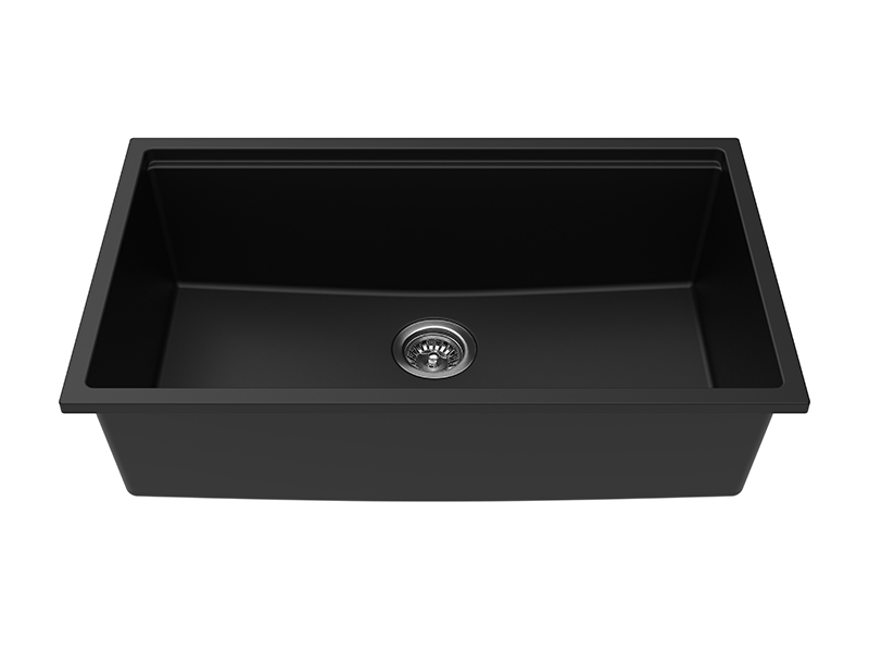 Black Quartz Kitchen Single Basin Sink