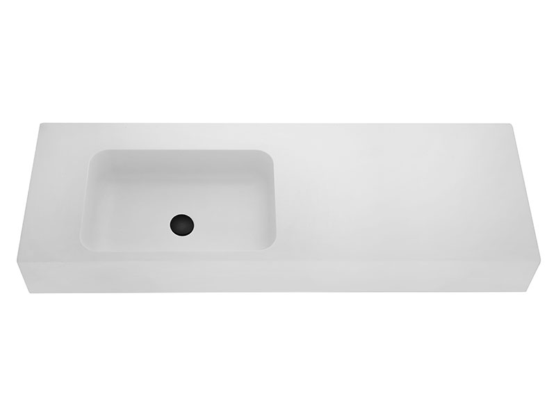 39 Inch Bathroom Sink with Rectangle Sink and Flat Space