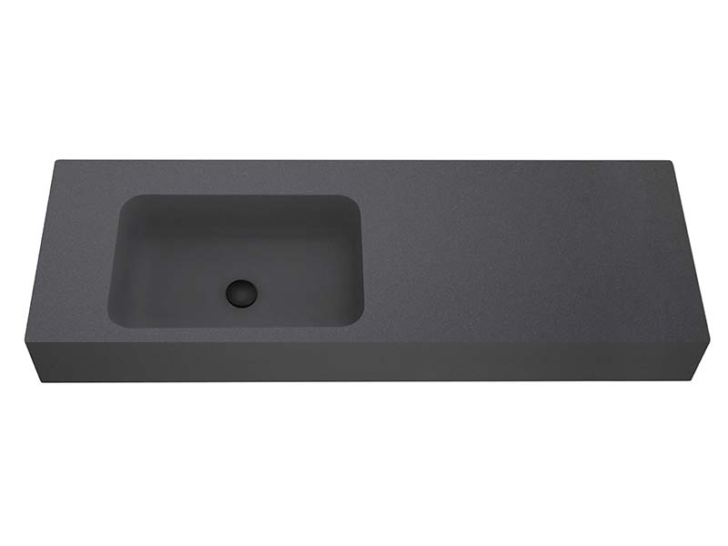 39 Inch Bathroom Sink with Rectangle Sink and Flat Space