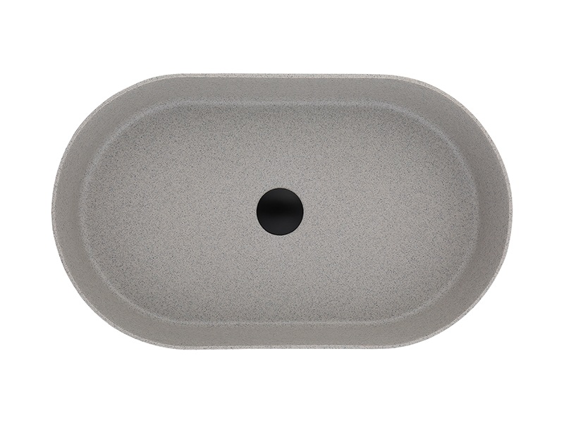 Oval Quartz Top Mount Vessel Bathroom Sink