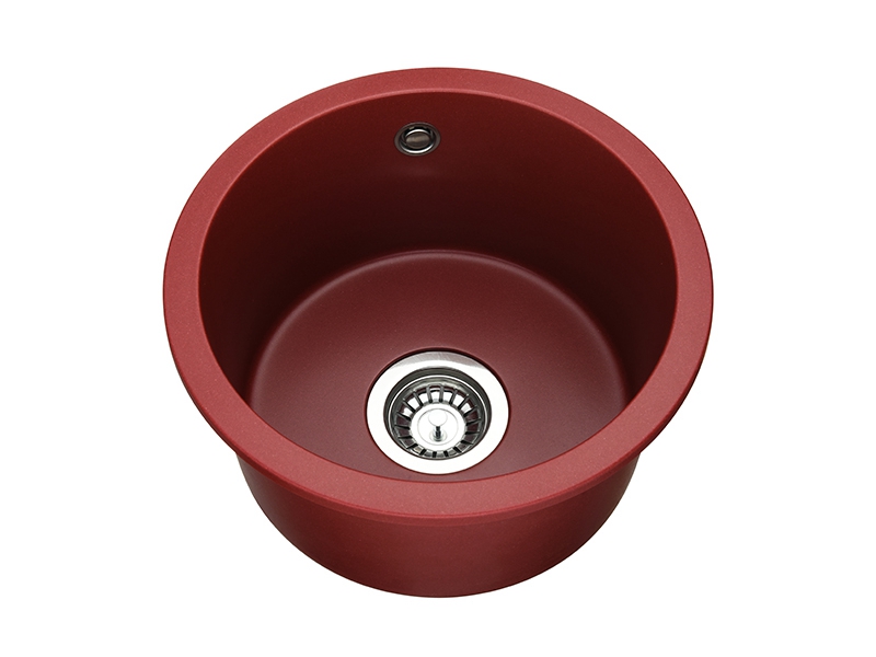 Black Single Bowl Round Undermount Sink