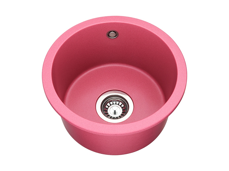 Black Single Bowl Round Undermount Sink