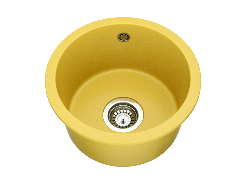 Black Single Bowl Round Undermount Sink