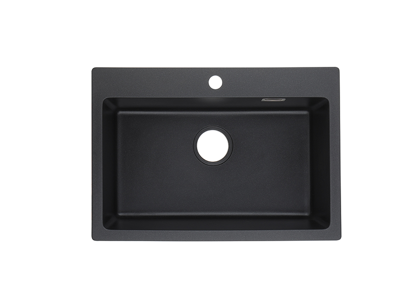 Black Top Mount Farmhouse Sink