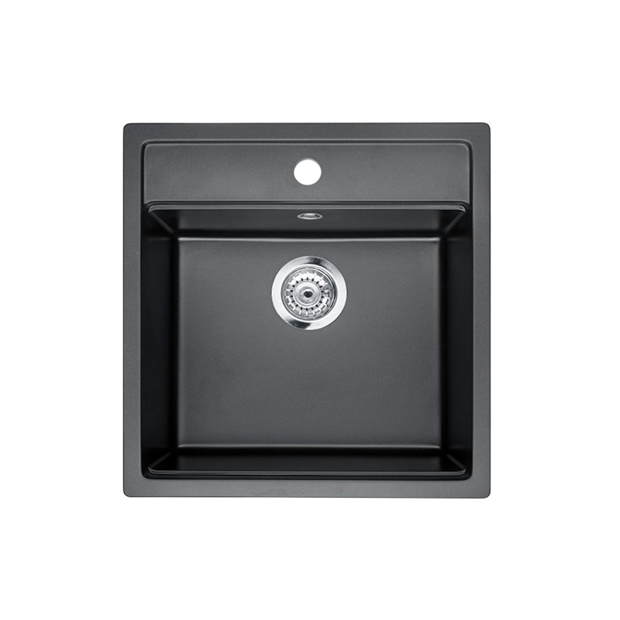 27-inch Square Single Bowl Top-mount Sink