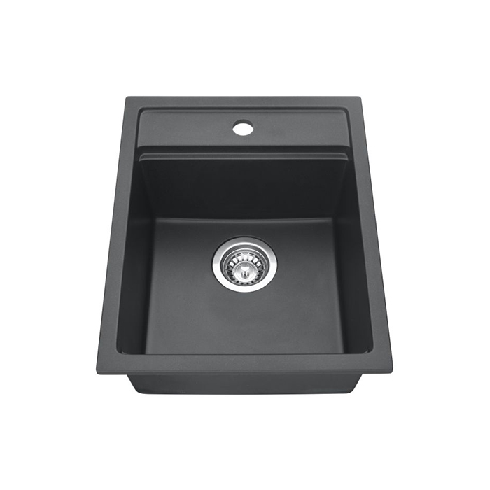 15-inch Square Single Bowl Top-mount Sink