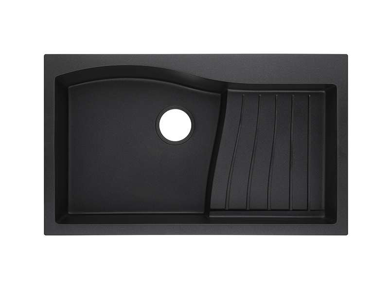 31-Inch Black Quartz Composite Kitchen Sink