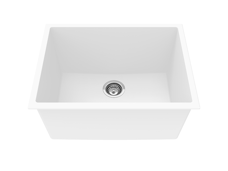 White 25 Inch Undermount Kitchen Sink