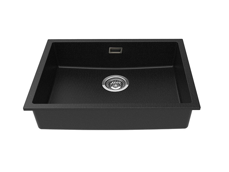 Black Quartz Single Undermount Sink