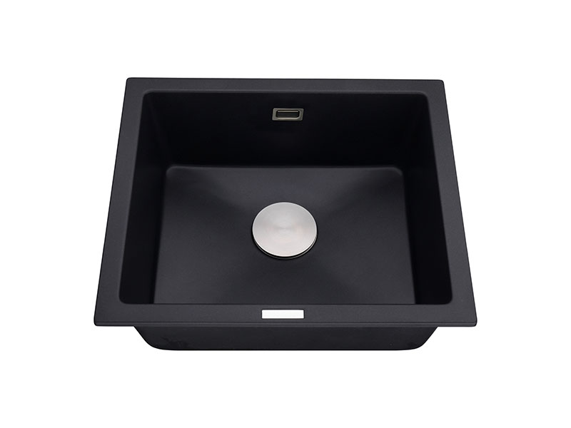 Small Black Quartz Undermount Kitchen Sink