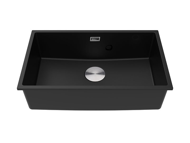 Matte Black Quartz Undermount Kitchen Sink