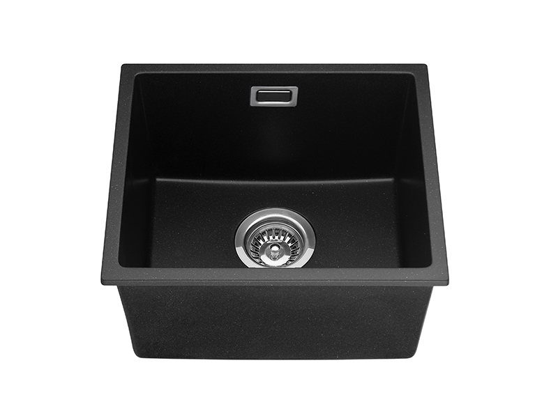 One Bowl Black Kitchen Sink