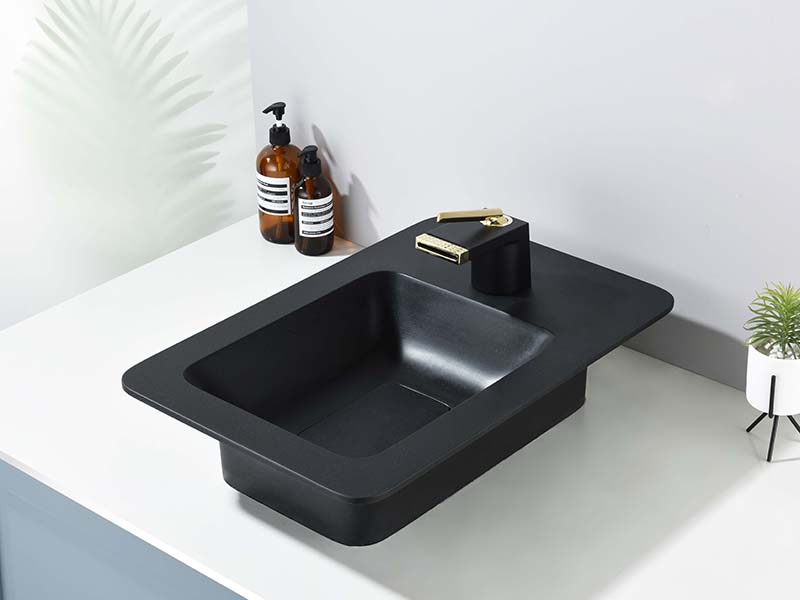 Unique Bathroom Vessel Sink with Faucet Hole