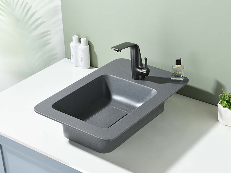 Unique Bathroom Vessel Sink with Faucet Hole