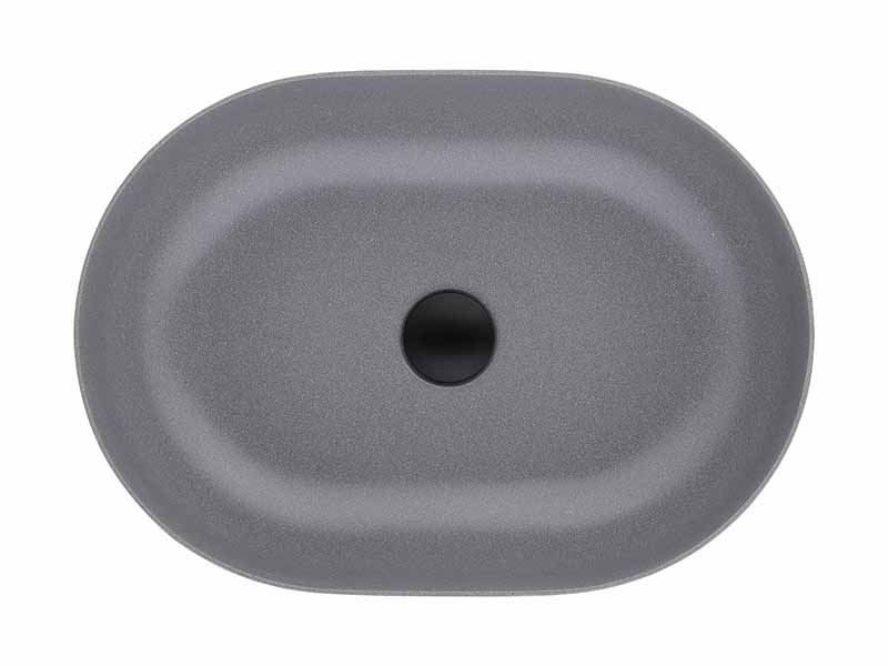 Quartz Oval Grey Counter Top Basin