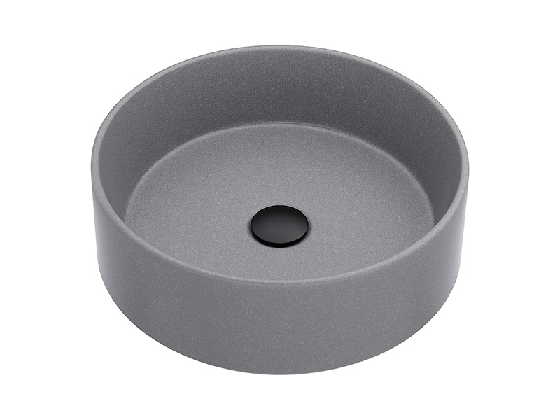 Gray Quartz Round Vessel Sink