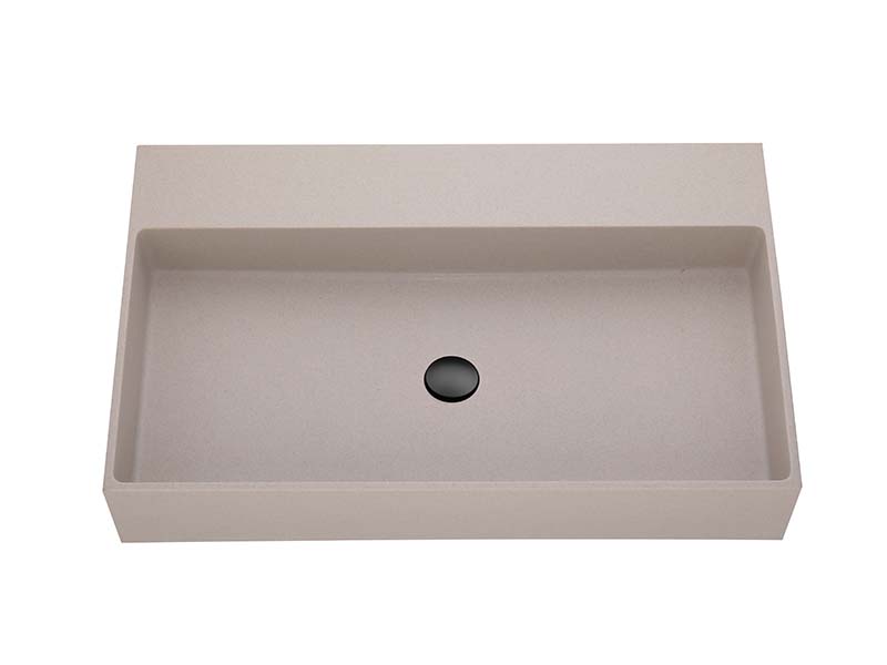 Quartz Shallow Vessel Bathroom Sink