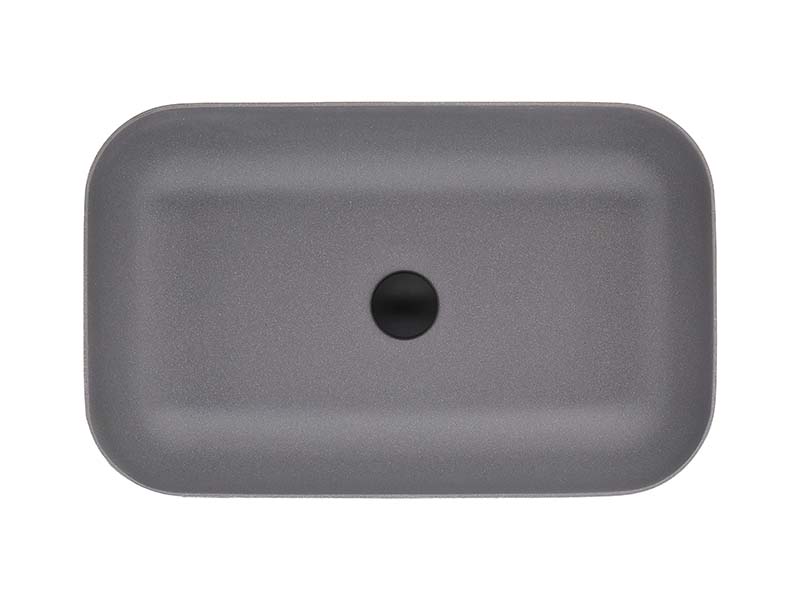 23 Inch Gray Rectangle Vessel Sink